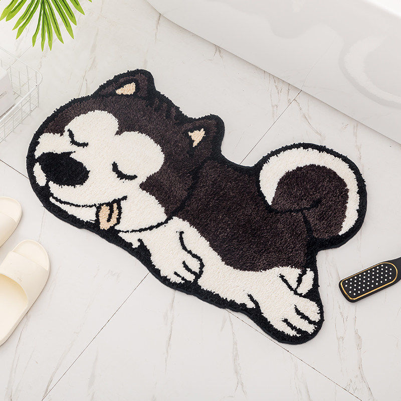 Cross-Border Cartoon Animal Cashmere-like Bathroom Mats Thickened Absorbent Non-Slip Non-Lint Plush Mat Can Be Sent on Behalf