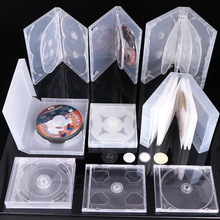 7/9/14mm1-6片塑料黑色DVD盒 多片装音像专辑储存盒 透明CD光盘盒