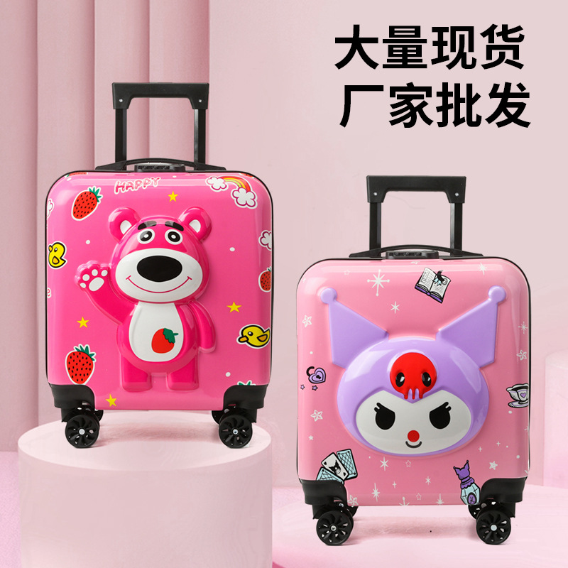 Children's Trolley Case Universal Wheel 3d Cartoon Animation Boarding Bag 18-Inch Cute Luggage Password Suitcase Wholesale