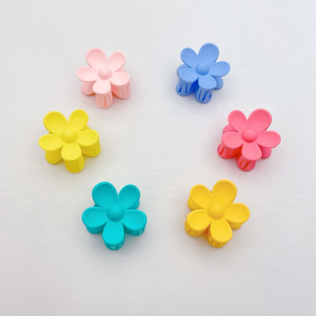 Frosted Flower Small Jaw Clip Girl Bangs Side Clip High Ponytail Fixed Gadget Hair Clips Hair Accessories