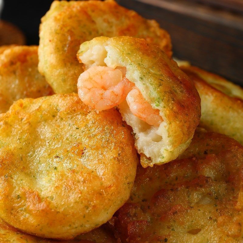 广式早茶点心鱼香虾饼海苔鳕鱼虾饼油炸品质冷冻虾仁饼营养早餐