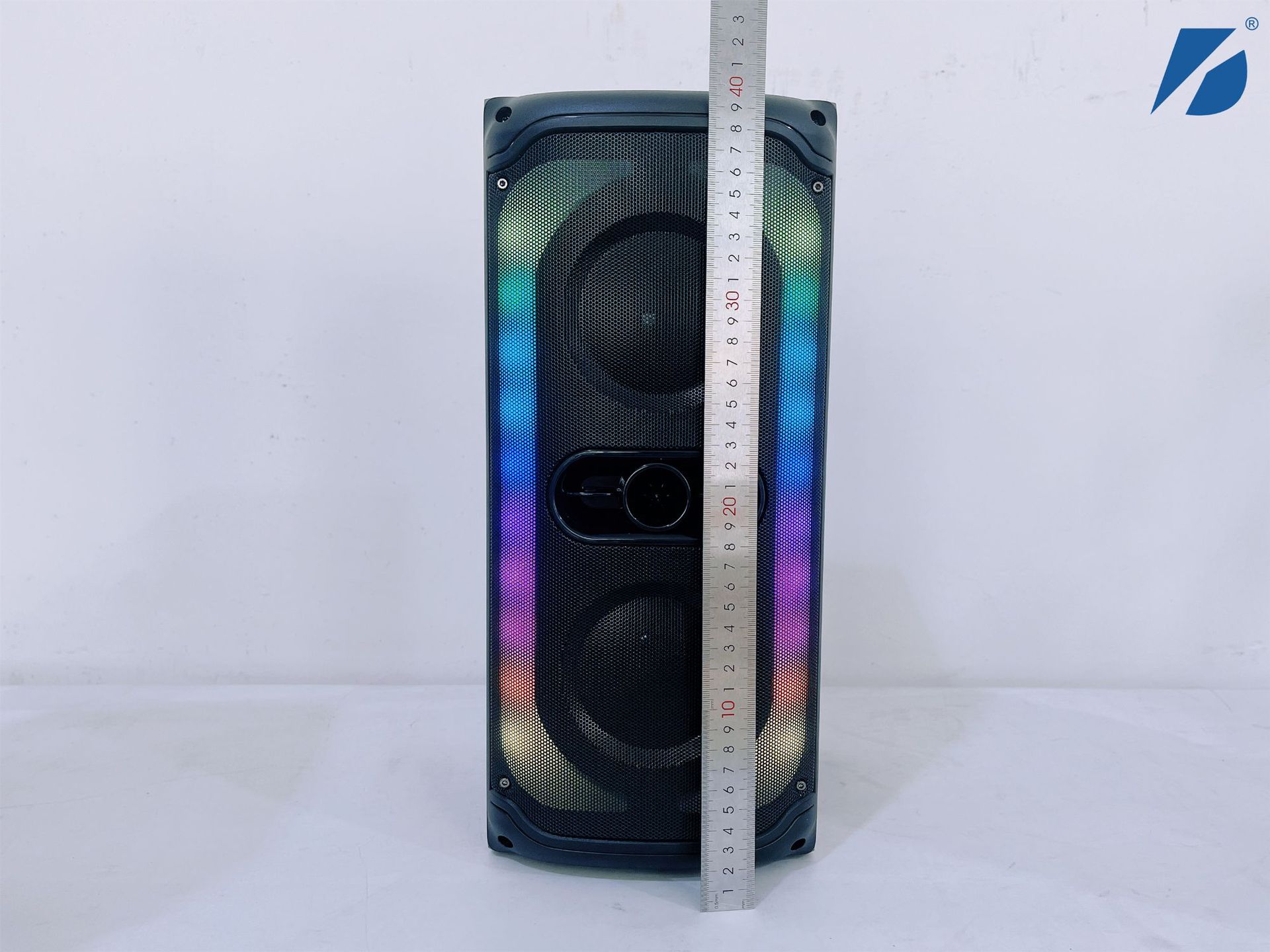 KTS-1812 Double 4-Inch Wooden Box Outdoor Portable Rgb Light Bluetooth Speaker