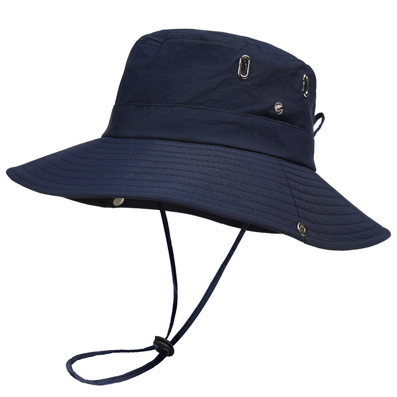 New Fisherman Hat Uv Protection Camping Drawstring Sun Protection Outdoor Mountaineering Fishing Hat Japanese Cowboy Hat Universal Men