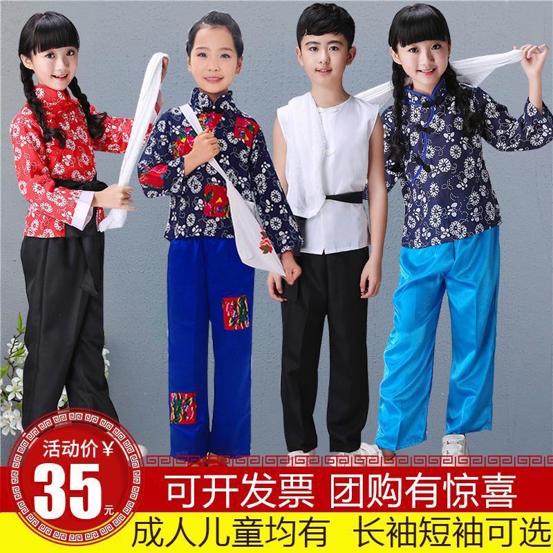 小荷风采新华报童儿童演出服装民国卖报歌女童村姑舞台表演阿宝服