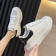 外贸男女白鞋麦韩版运动时尚情侣增高小白鞋真皮运动休闲男女板鞋
