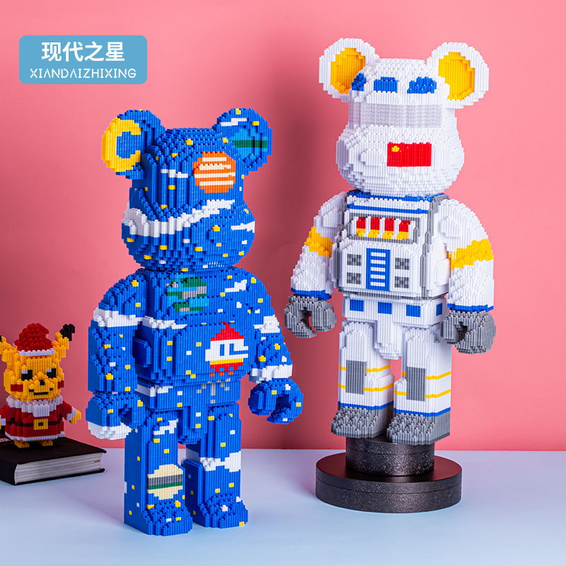 Compatible LEGO Violent Bear building block size particle building block assembly assembly children's educational toy series building gift 402 full figure