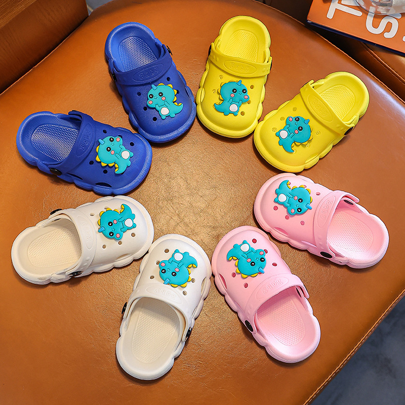 Mixed Batch PVC Plastic Children's Sandals Cartoon Dinosaur Home Children's Shoes Super Cute Baby Hole Shoes