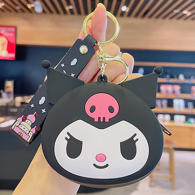 Sanrio Cartoon Silicone Coin Purse Student Schoolbag Pendant Children Mini Bag Small Pendant Keychain Wholesale