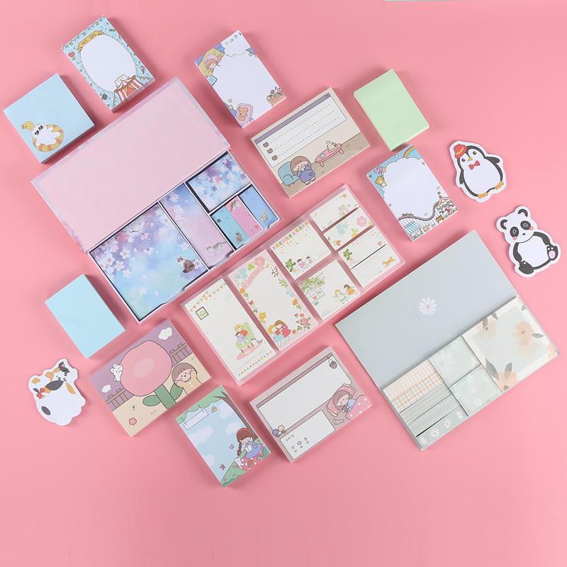 厂家可爱便利贴套装定制 彩色便签纸创意学生n次贴留言贴组合定制