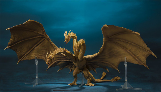 shm 哥斯拉 怪兽 基多拉 三头龙 2代 可动 盒装手办