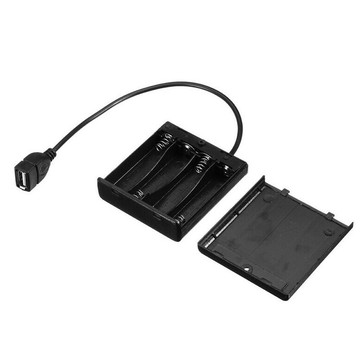 4节5号电池盒 5号4节电池盒带开关电池盒接usb母头 源头厂家