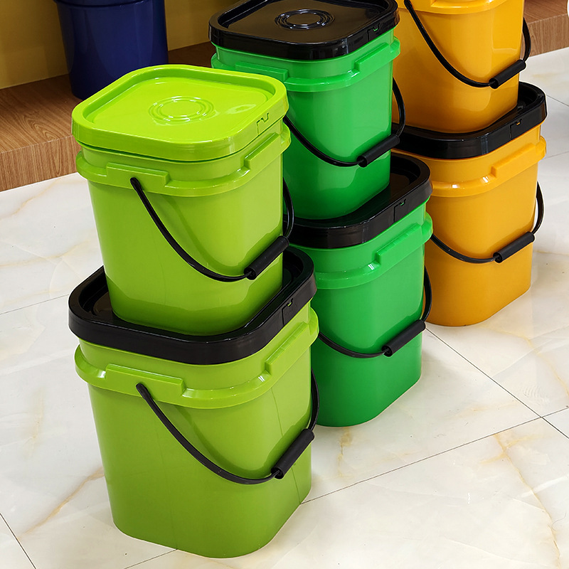 10L20升方桶加厚易开宠粮桶海鲜海蜇冷冻包装饵料花卉方形塑料桶