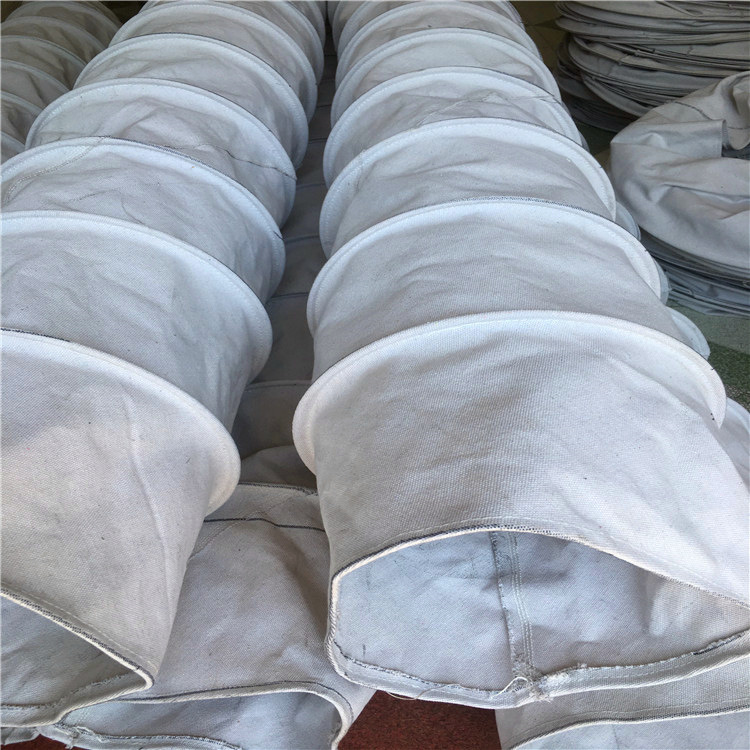 防火耐高温帆布通风管 柔性伸缩式通风管 水泥厂散装机伸缩布袋