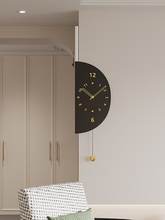 W5PQ2024新款现代简约客厅拐角双面挂钟家用转角时钟餐厅钟表挂墙