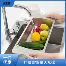 厨房水槽置物架沥水篮滤水池上方放碗筷盘碟多功能不锈钢收纳架子
