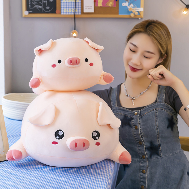 cute pig doll plush toy pillow children sleep companion doll pillow cloth doll free girls birthday gifts