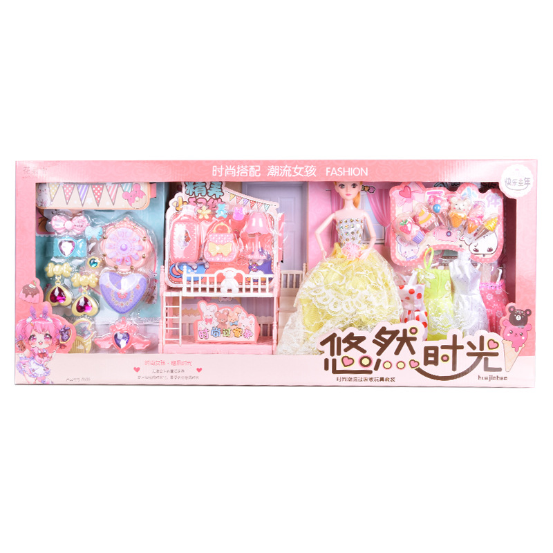 29cm Barbie Doll Children Play House Simulation Bedroom Dressing Table Accessories Exquisite Toy Gift Set