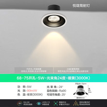 飞利浦（PHILIPS）led防眩射灯筒灯嵌入式小山丘客厅吊顶用孔68-7