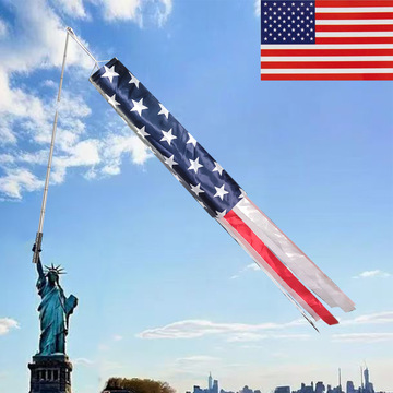 跨境货源户外星条旗手摇旗美国独立日家居装饰风筒旗usa独立日美