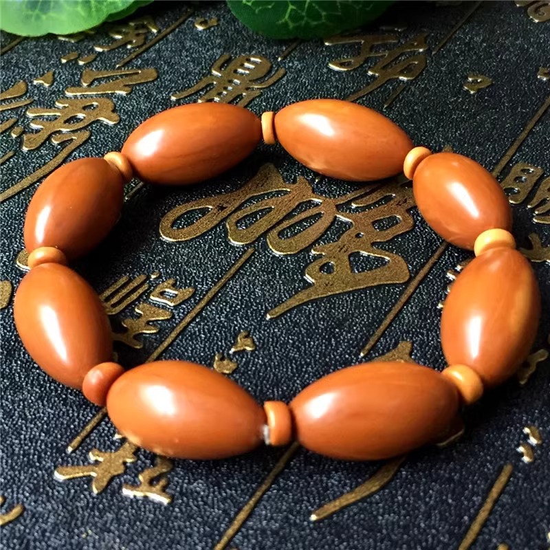 椭圆素珠核橄榄核文玩手串男女士同款手串盘玩手把件饰品厂家批发