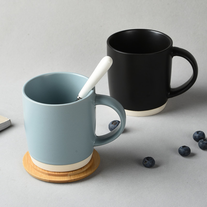日韩复古哑光陶瓷马克杯早餐杯简约家用杯子男咖啡杯喝