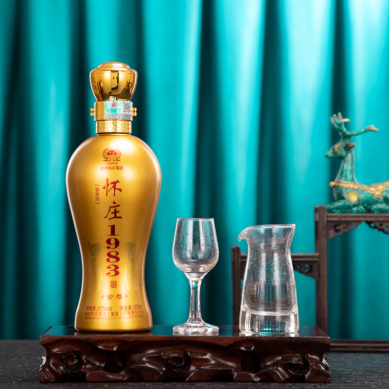 贵州怀庄1983金尊白酒 茅台镇酱香型白酒53度窖藏陈酿酒单瓶500ml