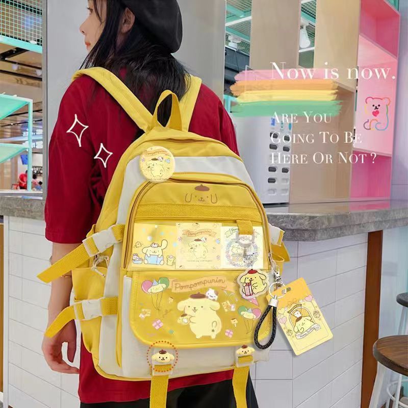 Schoolbag Female Student Junior and Middle School Students Large Capacity Versatile Ins Cute Cartoon Sweet Girl JK Large Capacity Backpack