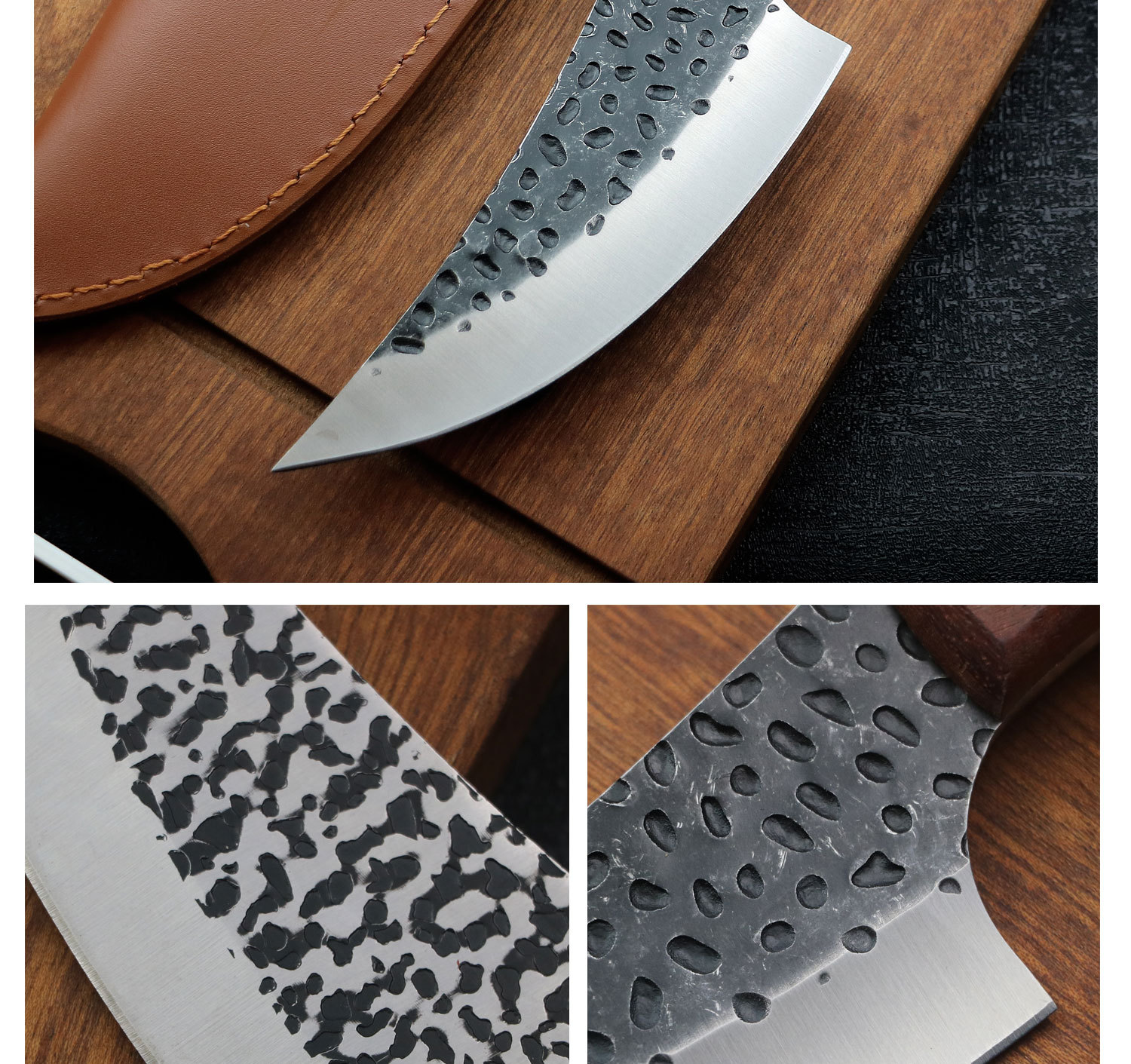 手工锻打剔骨刀 锤纹分割切肉片鱼刀杀猪牛羊肉联厂屠宰用刀批发