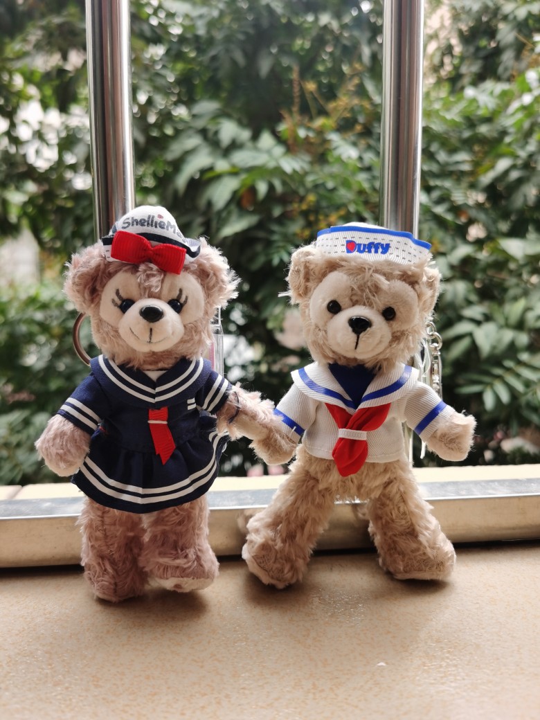 达菲熊系列 海军男女雪莉玫裙装卡通背带裤毛绒公仔娃娃玩偶玩具