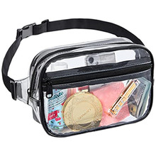 pvc透明横梁腰包户外运动旅行收纳包体育馆可视便携零钱包现货