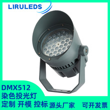 LED全彩RGBW文旅亮化芯龙泛光灯 DMX512染色山体氛围48W投光灯