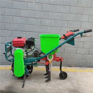 麦地套种双行玉米播种机 汽油式四冲程播种机 播种机图片