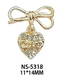 New Alloy Nail Ornament Pendant Manicure Jewelry Metal Nail Crystal Tassel Bow Star Moon Manicure Jewelry