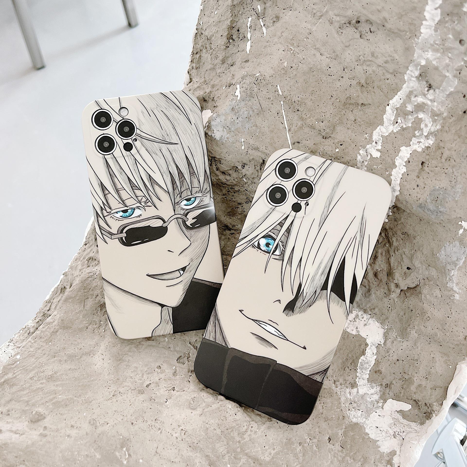 动漫咒术回战素描五条悟11手机壳虎杖适用苹果13pro/12pro软xsmax
