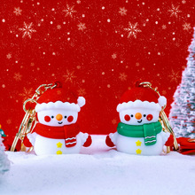 新款圣诞节系列钥匙扣挂件可爱圣诞老人麋鹿圣诞树精致钥匙链挂饰