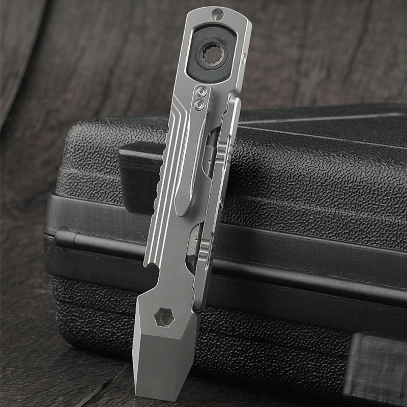 军迷级edc多功能工具tc4钛合金高端收藏撬棍防身酷棍跨境一件代发