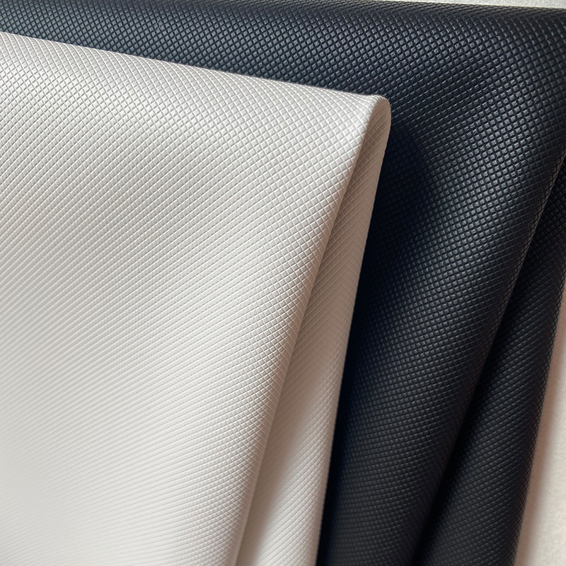 现货直供pu皮革面料弹力钻石纹电子包装体育止滑佳织弹力