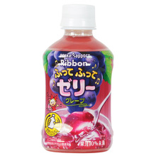 日本进口百佳PokkaSapporo摇摇果冻爽葡萄紫提味布丁果汁饮料零食