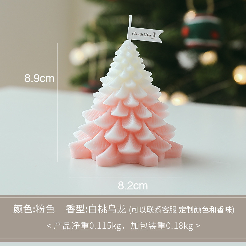 Christmas Tree Aromatherapy Candle Wholesale Creative Birthday Gift Hand Gift Finished Fragrance Christmas Candle Aromatherapy Gift Box