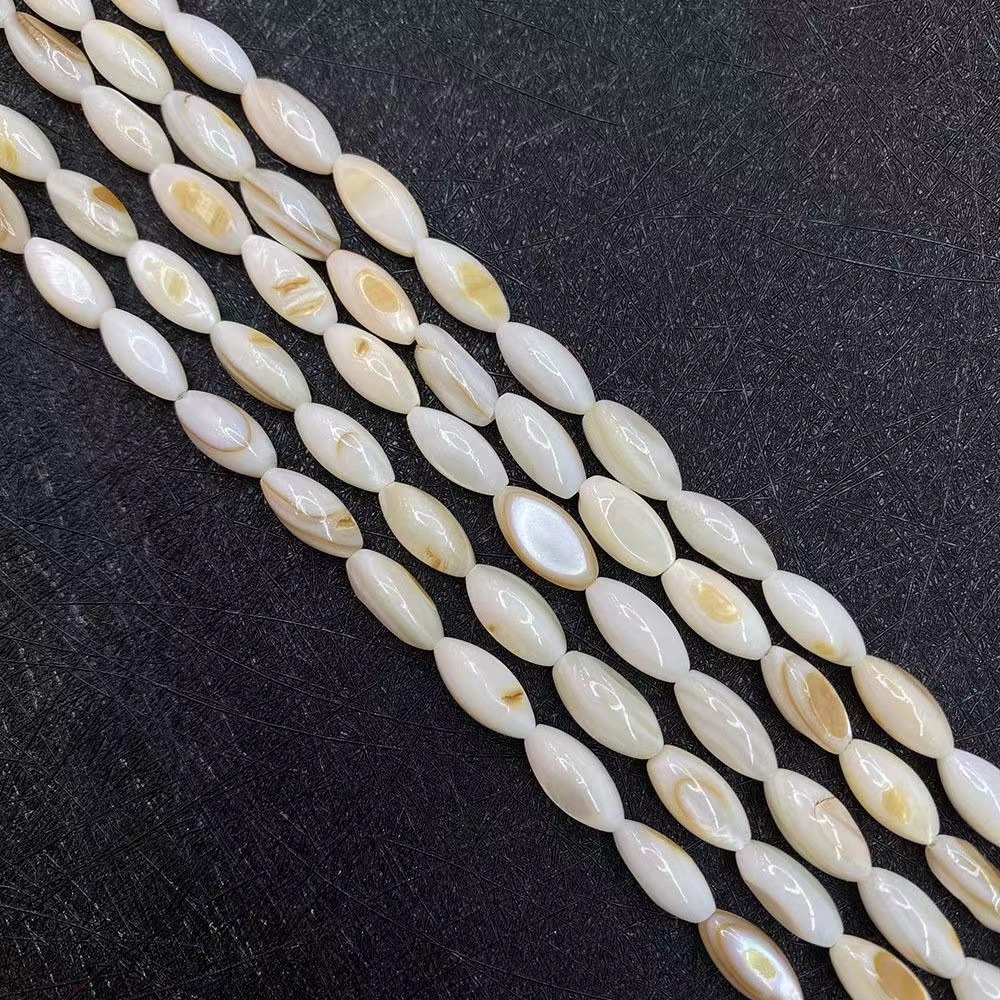 贝壳异形散珠天然淡水贝壳方形心形直孔珠子手工diy饰品配饰批发