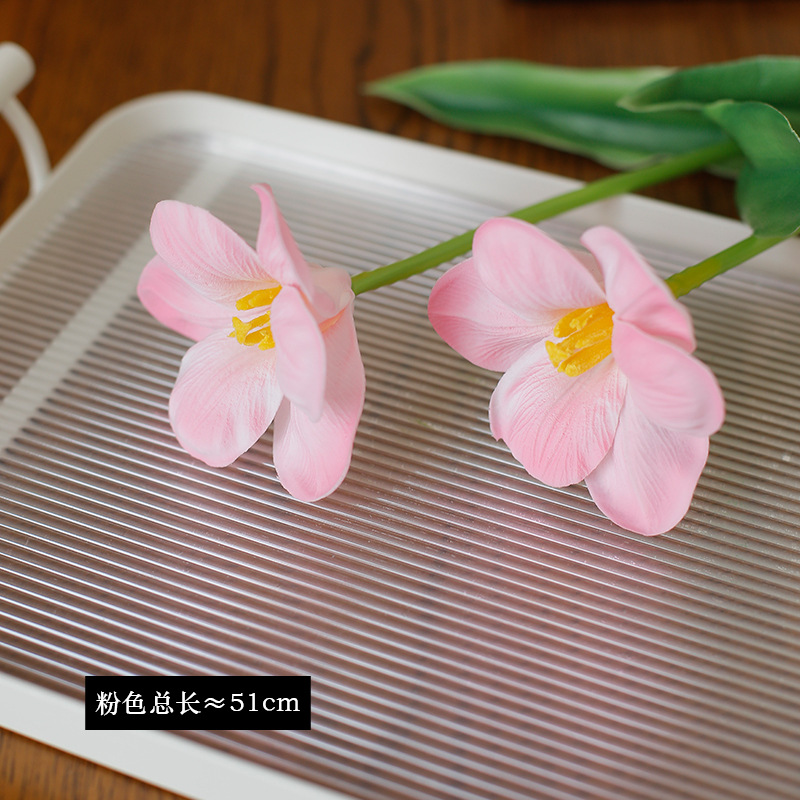 Simulation High Quality Pu Hand Opening Tulip Wedding Flower Domestic Ornaments Simulation Tulip
