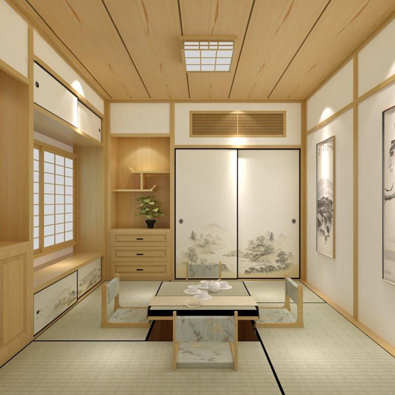 实木榻榻米定制整体格子门窗床衣柜一体定做日式和室全屋定制