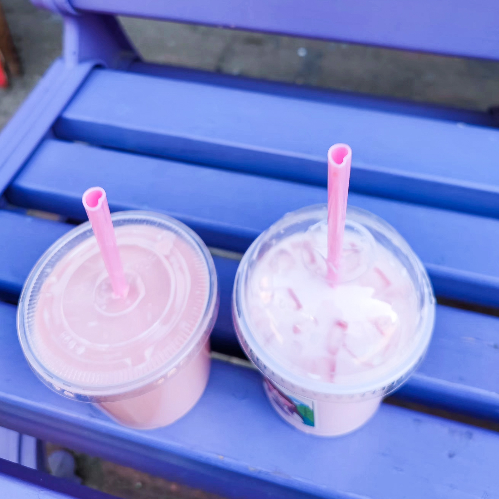 小红书网红咖啡果汁杨枝甘露饮料加厚独立包装爱心心形粉色吸管