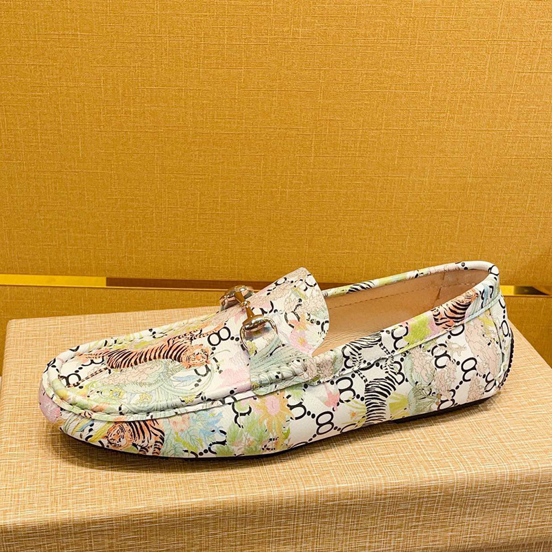 花皮鞋夏季高端休闲豆豆鞋男一脚蹬新款时尚百搭男鞋商务潮鞋批发