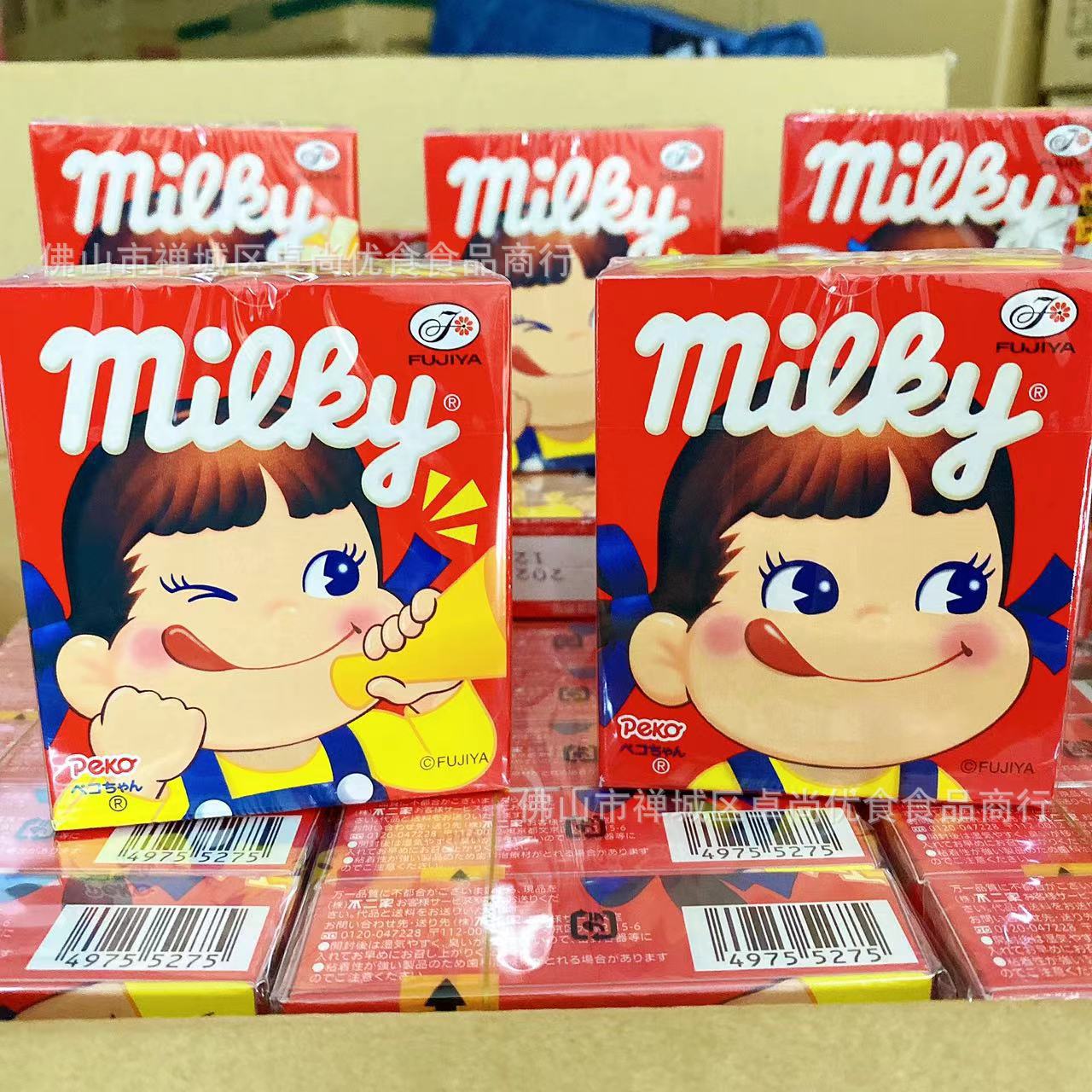 日本进口零食 网红爆款批发牛奶妹奶糖不二家小盒糖果喜糖25g