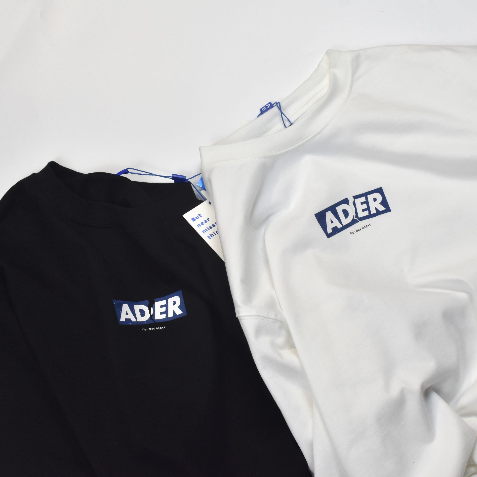 ader短袖中标断裂纹字母og@2211夏季韩版宽松休闲圆领情侣潮牌t恤
