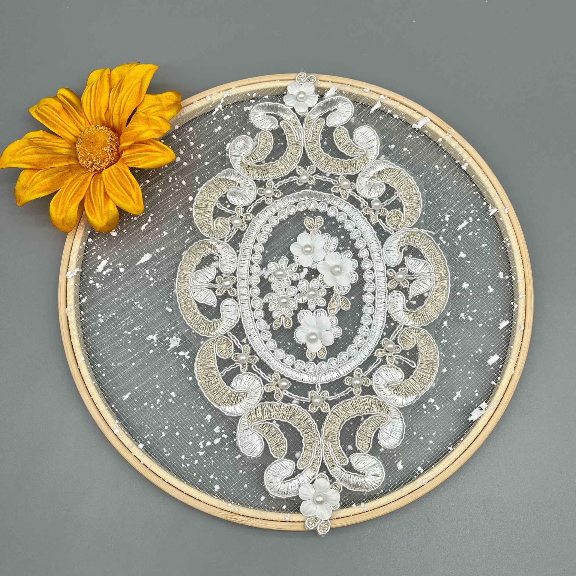 现货网布蕾丝刺绣布贴窗帘帘头幔头贴装饰贴抱枕靠枕贴花