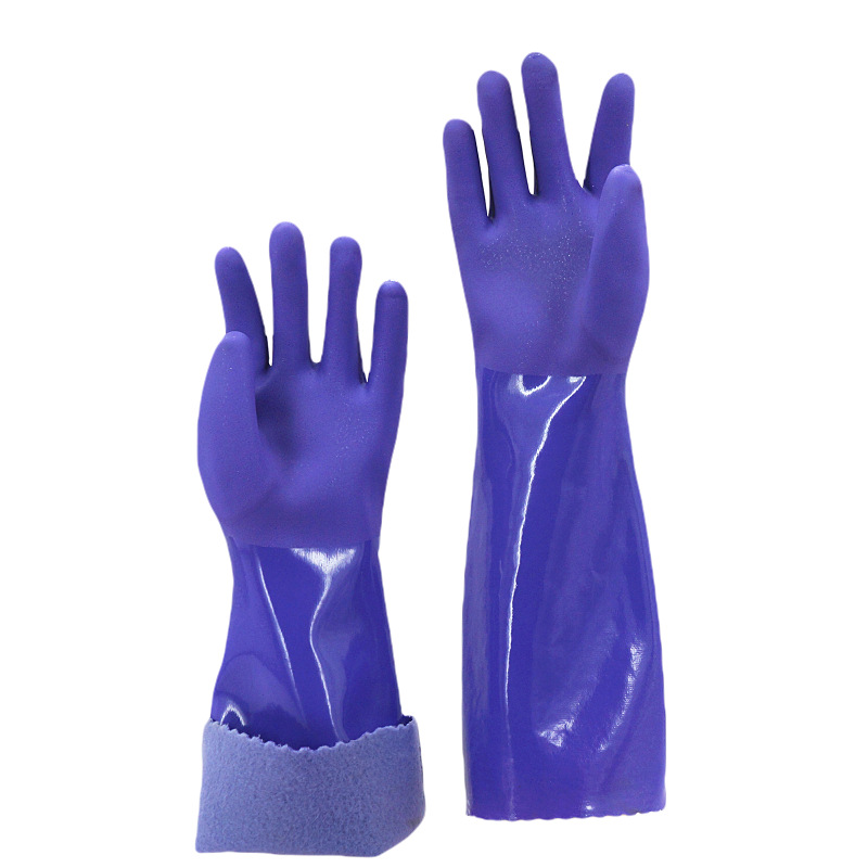 长袖加绒手套橡胶乳胶手套家务清洁洗衣服洗碗手套冬季保暖手套20