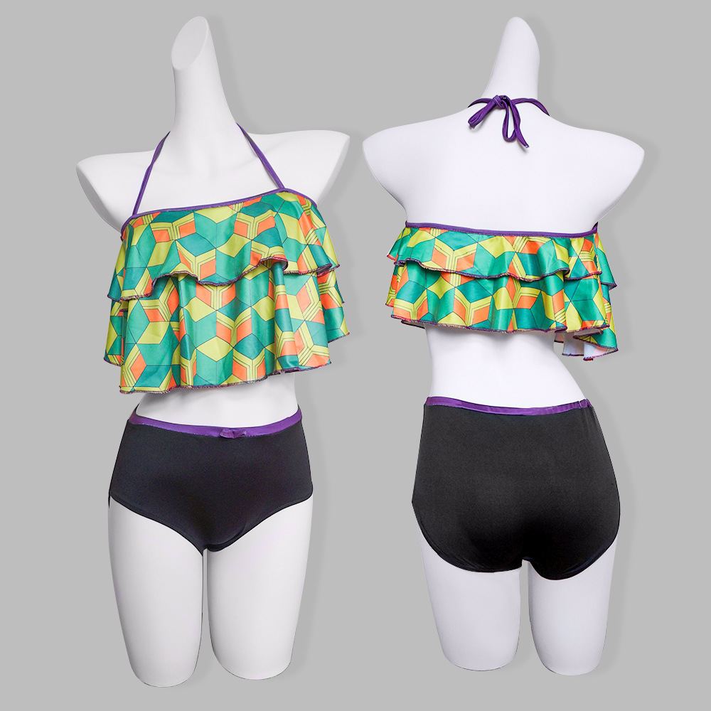 动漫服饰鬼灭之刃全系列灶门炭治郎祢豆子蝴蝶忍泳装 cosplay女装