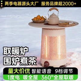 2025新款围炉煮茶取暖器家用电器取暖机烤火炉冬季室内神器电暖气